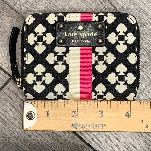 Kate Spade Four Spades Geo Color Block Small Zip Around Wallet - Picture 3 of 16